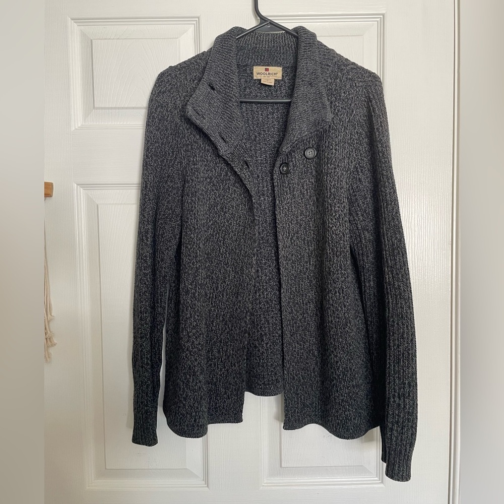 Woolrich Charcoal Knit Sweater Women’s size Medium 100% Cotton